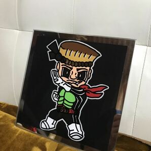 即決価格！信銀工房 おんちゃん 仮〇ライダー バージョン！ パネル プレート レトロ デコトラ 高速有鉛 鏡面８００番ステン ウロコステンの画像4