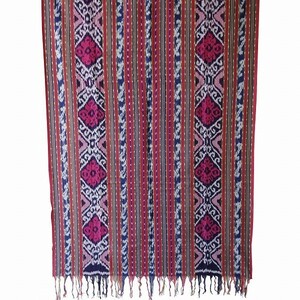 Art hand Auction Ikat 115cmX214cm Single Bed Size Bedspread [Fabric Woven Cloth Tapestry Tablecloth] YSA-200401, handmade works, curtain, fabric, others