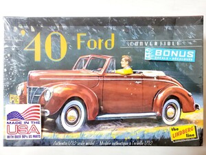 LINDBERG リンドバーグ '40 FORD CONVERTIBLE 1/32プラモデル シュリンク未開封☆フォード コンバーチブル