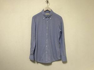 美品本物鎌倉シャツMAKER'S SHIRT KAMAKURAコットン長袖シャツメンズサーフアメカジビジネススーツL青ブルー日本製