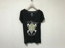 本物ボルコムVOLCOMプリントVネック半袖TシャツメンズアメカジサーフミリタリービジネススーツS黒ブラックスケーターストリートメキシコ製_画像1