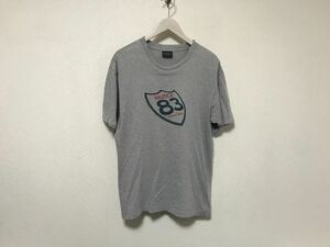 本物ノーティカNAUTICAプリント半袖TシャツメンズアメカジサーフミリタリービジネススーツスケーターストリートグレーS