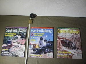 古雑誌：米国 ”１番ゲージなど：大型の模型”「Garden Railways：庭園鉄道」３冊セット・・・1998年２冊＋1999年１冊