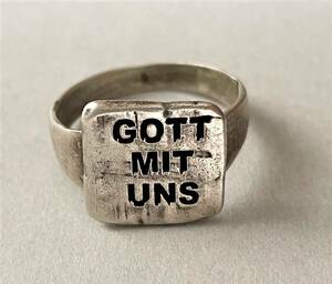  Германия армия 835 серебряное кольцо GOT MIT UNS внутренний диаметр φ17. серебряный. кольцо WW1&2nachis. право страна . армия сигнал entsorerun дом . язык 
