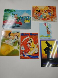 ディズニー　グーフィー　ポストカード　メモ　セット　Disney　GOOFY　ディズニーランド