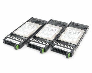 ◇【JUNK】【3台セット】富士通 2.5インチSAS 6Gbps 10K 600GB マウンタ付属 CA05954-1796 ETERNUSシリーズ用