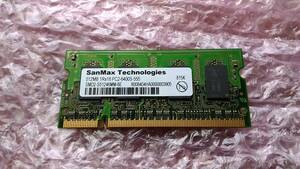 パソコン用増設メモリ　SODIMM DDR2 512MB PC2-6400SS-555 SanMax SMD2-S51246MM-8E 動作未確認