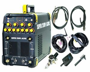 [ super specifications ] alternating current / direct current inverter TIG welding machine + plasma cutter SUPER250PL AC/DC! Pal s welding single phase 100V/200V iron stain aluminium a