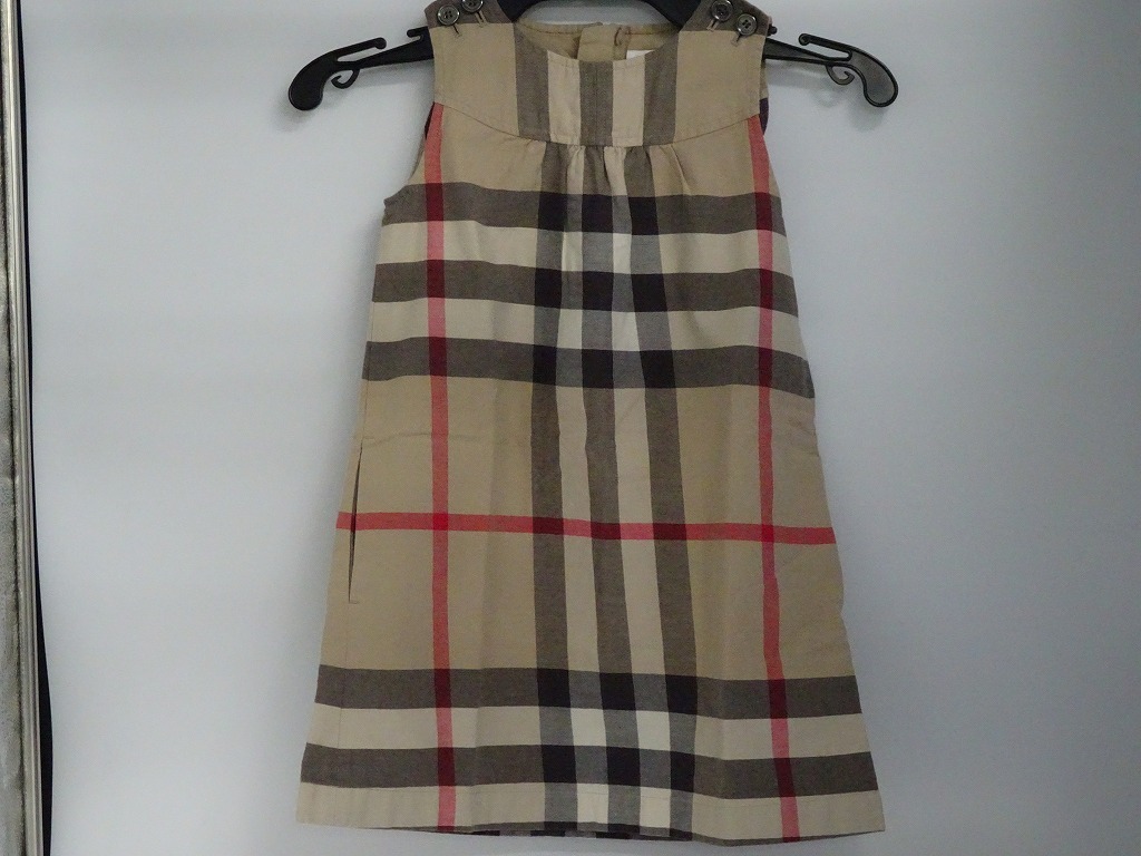 BURBERRY バーバリー パネルチェックポロワンピース 14Y う