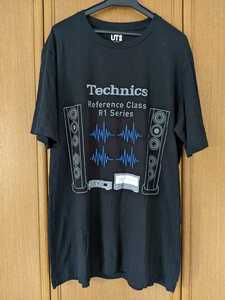 Technics UT コラボレーション　半袖Tシャツ 黒色　ブラック　XLサイズ 即決　テクニクス　R1シリーズ