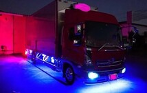 超爆光 24V LED COB シャーシマーカー 作業灯 チップマーカー 低床4軸 デコトラ トラック用 防水仕様 超明るい ブルー 青 20個セット_画像5