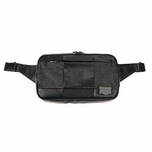 [ new goods / regular price 1.1 ten thousand ] is -ve -stroke lable DSBK body & waist bag cotton MIX× nylon × cow leather black / black diagonal .. bag, bag,JEW-3082