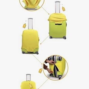 【未開封】スーツケースカバー 22-26インチ適応 Mサイズ 保護カバー 汚れ防止 傷防止 伸縮素材 花柄 フラワー柄の画像5