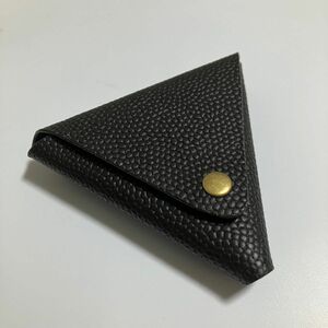 三角コインケース　牛革　ハンドメイド　小物入れ