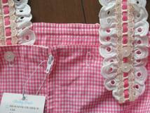 新品　タグ付き　日本製　シャーリーテンプル　130サイズ　ピンク　ギンガムチェック　ワンピース　ドレス　パフェレース　はしごレース_画像5
