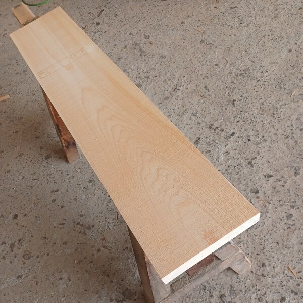B-1249【95.2×18.8×3.5cm】国産ひのき　板　まな板　神棚　棚板　看板　一枚板 　桧　 檜 　無垢材　DIY