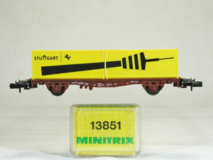 MINITRIX #13851 ＤＢ（旧西ドイツ国鉄） Lgjs598型コンテナ専用貨車 第１１回国際鉄道模型展記念コンテナ搭載（限定品）