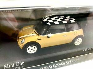 1/43 人気希少品　Mini1 イエロー／チェッカー