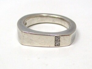 [M] 4℃ ヨンドシー シルバー×ダイヤモンド リング 指輪 サイズ8