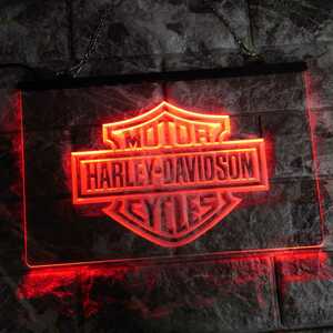 No.NE59R 送料無料 ハーレーダビッドソン LED ネオン 看板HARLEY-DAVIDSON ランプ ライト 照明 インテリア ディスプレイ 雑貨 バイク 