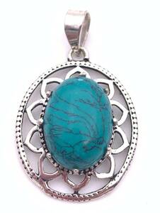  natural stone turquoise pendant top -G3