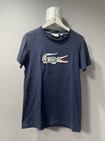 ラコステLACOSTE半袖Tシャツロゴ紺トップスメンズレディース可