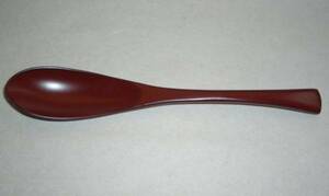  Echizen lacquer ware # Echizen paint smooth spoon old fee .[ 1 pcs ]# tree / lacquer #[ new goods ]