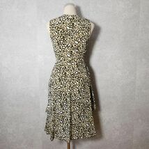 極美品 STELLA McCARTNEY ステラマッカートニー サイズ38 ミディ丈 ロング丈 ノースリーブ ワンピース ヒョウ柄 シルク100％ マルチカラー_画像6