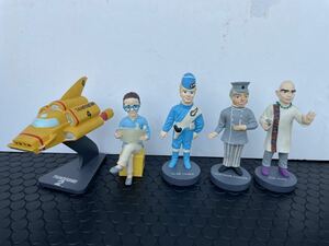 M Showa Retro used one part loss have THUNDERBIRD Thunderbird figure collection 5 kind set rare figure that time thing rare thing 