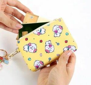 公式　BTS BT21 【RJ】ダブルポケットポーチ　財布　小物入れ 小銭入れ ミニポーチ