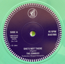 ◆ZOMBIES/ゾンビーズ◆2015 RECORD STORE DAY限定7'/SHE'S NOT THERE//YOU MAKE ME FEEL GOOD//GREEN VINYL_画像5