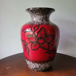 West Germany Pottery 60s 70s 西ドイツ 花瓶 花器 42cm フラワーベース ミッドセンチュリー 北欧 モダン インテリア Fat Lava