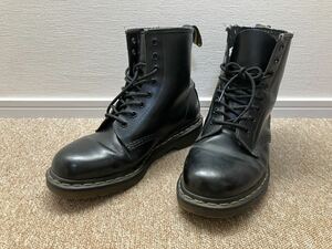 G160* free shipping *Dr.Martens/ Dr. Martens [1460 size UK8(27.0CM)]8 hole boots leather BLK Doc Marlens the ORIGINAL