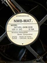 7）送料無NMB-MAT7 レコーダー 用ファン 2410RL-04W-S29 ファン 12V 0.10A 中古動作品_画像3