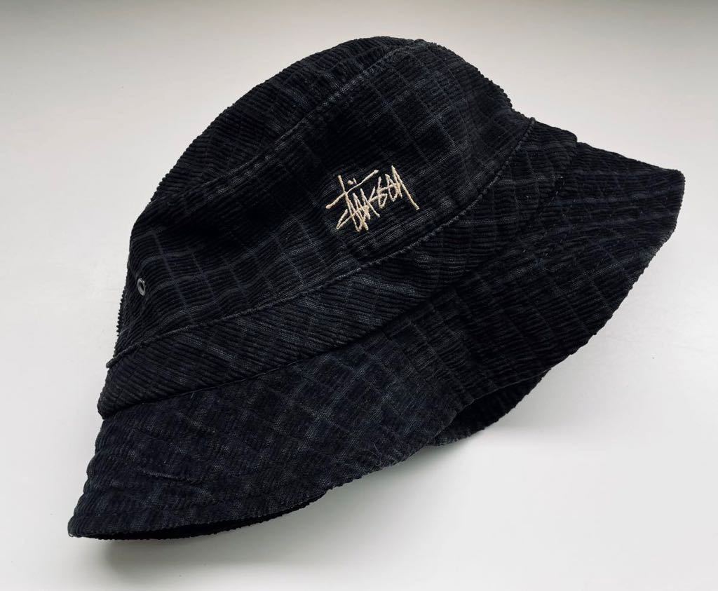 レア stussy ステューシー チェック柄 バケットハット ビンテージ-