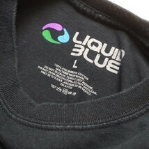 人気モデル! 90s 00s LIQUID BLUE リキッドプルー ヴィンテージ カラフル スカル ドクロ プリント 半袖 Tシャツ ブラック 黒 L メンズ 古着_画像5