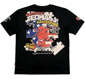 テッドマン/Tシャツ/ブラック/M/TDSS-541/エフ商会/カミナリモータース