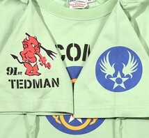 テッドマン/Tシャツ/エメラルド/XXL/TDSS-555/エフ商会/カミナリモータース_画像5