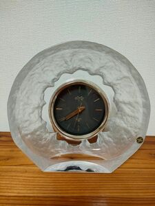 ＨＯＹＡ　置き時計　掛け時計　インテリア　昭和レトロ　ガラスの置き時計