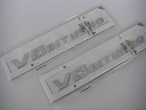 新入荷!現行 最新! メルセデス ベンツ NEW AMG V8 BITURBO フェンダー エンブレム オールフラット 1台分