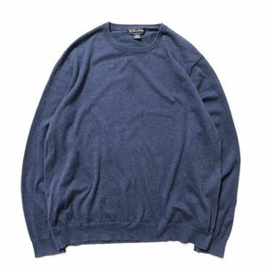 ブルックスブラザーズ クルーネック スーピマコットン ニットセーター 紺 (XXL) ネイビー 無地 BROOKSBROTHERS