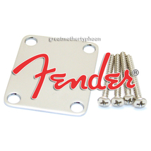 送料コミ追跡アリ◆新品◆フェンダー ネックプレート 無地 シルバー0991447100★FENDER neck Plain Chrome 4穴_画像1