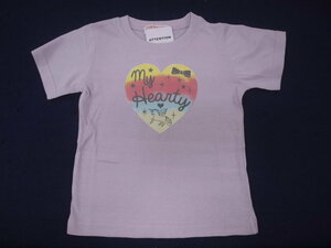 新品　120　女児半袖Ｔシャツ　ラベンダー　レターパック発送（代引き不可）31594C