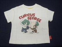 新品　95　おさるのジョージ　半そでTシャツ　アイボリー　レターパック発送（代引き不可）SN3107_画像1