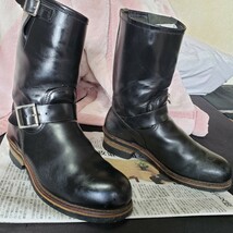 スティールトゥ PT レッドウィング REDWING 2268 エンジニア ブーツ engineer boots 米国製 leather レザー made in USA 皮革 7D ブラック_画像10