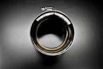 【B品】 MAZDA3 BP系 ファストバック テーパー フタなし マフラーカッター 100mm ブルー 2本 マツダ 鏡面 高純度SUS304ステンレス_画像8