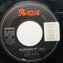 ☆ALDO NOVA/RUMOURS OF YOU 1985'USA PORTRAIT 7INCH_画像2