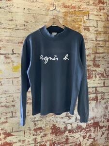 80s Agnes b. MOCKNECK LONG SLEEVE Tee ヴィンテージ ビンテージ アニエスベー モックネック ロングスリーブT 長袖Tシャツ 70s 送料無料