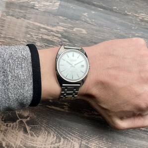 【動作品】シチズン CITIZEN アンティーク 腕時計 自動巻き メンズ ケース径35㎜ ビンテージ ウォッチ 男性 ラウンド型 デイトの画像10