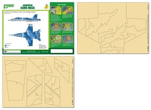 J's Work PPA5175 エアブラシ用迷彩マスキング 1/48 F/A-18 カモフラージュ 2